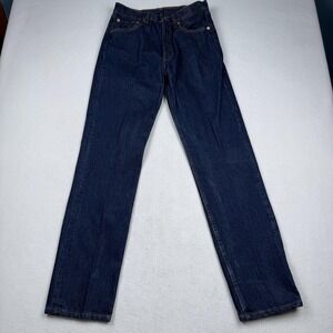 Vintage Levis 501 Jeans Mens 32x34 Dark Wash Button Fly USA Made Denim 90s